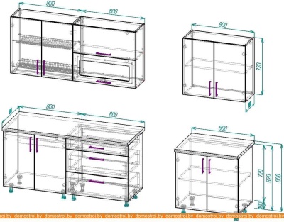 Кухня ВерсоМебель ВерсоЛайн 8-2.4 (белый 001/лайм 003) фотография