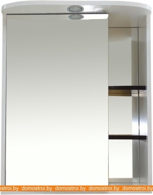 Шкаф с зеркалом Misty Венера 70 комбинированное (левый, белый) фотография