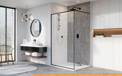 Душевая стенка Radaway Modo New Black II Frame 105 (черный/прозрачное) фотография