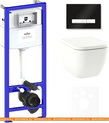 Унитаз Lavinia Boho Relfix One 6 в 1 75110041 (черный/белый стекло) фотография