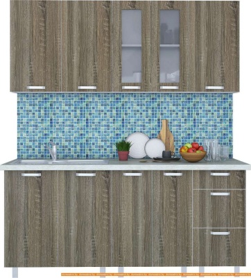 Кухня Интерлиния Арт Мила 18 (дуб сонома темный) фотография