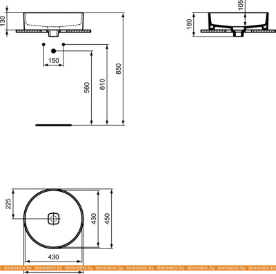 Умывальник Ideal Standard Strada II Round Vessel 45 T295901 фотография