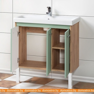 Тумба Акваль Мята 80 МЯТА.80.10.07.N под умывальник Moduo 80 фотография