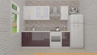 Кухня ВерсоМебель ВерсоЛайн 7-1.8 (белый 001/фиолетовый 014) фотография