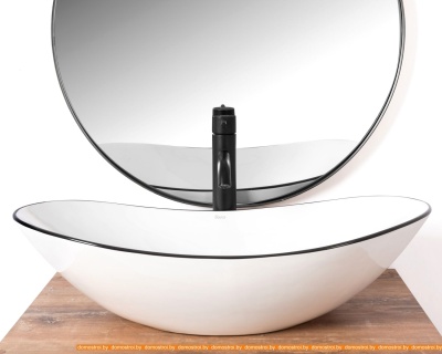 Умывальник Rea Royal (черный/белый) фотография