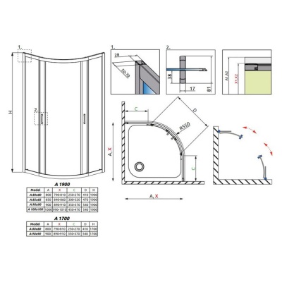 Душевой уголок Radaway Premium Plus A [30420-01-01N] 85x85x190 прозрачный фотография