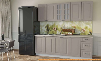 Кухня Интерлиния Мила Деко 2.2 А (луна/травертин серый) фотография