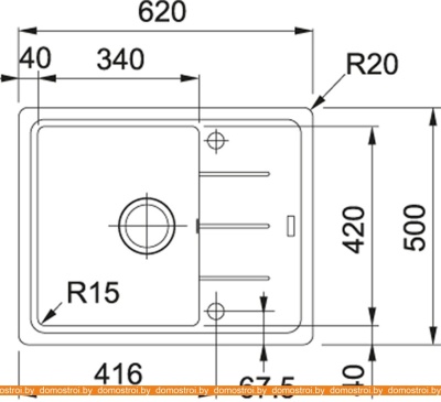 Кухонная мойка Franke BFG 611С (миндаль) фотография