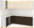 Кухня Кортекс-мебель Корнелия Экстра 1.5x2.4м (венге светлый/венге/мадрид) фотография