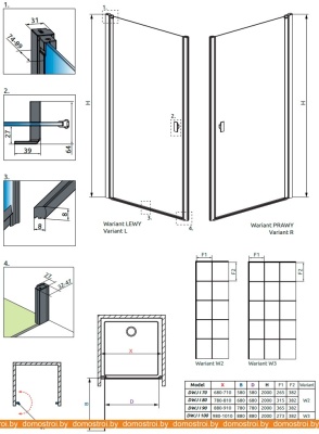 Душевая дверь Radaway Nes Black DWJ I Factory 70 фотография