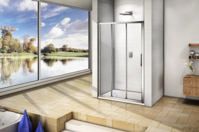 Душевая дверь GoodDooor ORION WTW-110-C-CH 110x185 прозрачные стекла фотография