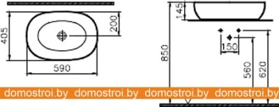 Умывальник Vitra Outline 5995B450-0016 фотография