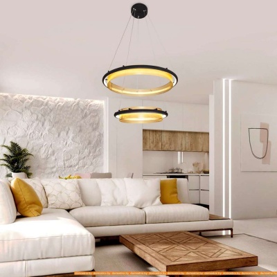 Подвесная люстра Евросвет 90241/2 (черный/золото) фотография