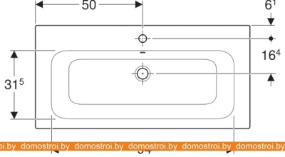 Умывальник Geberit Renova Plan 122200000 фотография