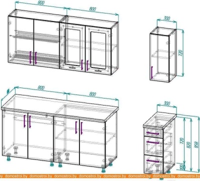 Кухня ВерсоМебель ВерсоЛайн 7-1.9 (белый 001) фотография