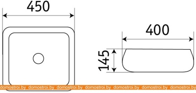 Умывальник CeramaLux C1068 (белый/золотистый) фотография