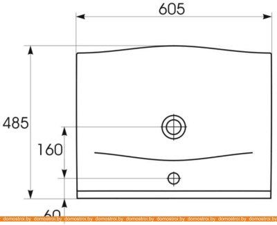 Умывальник Cersanit Strim 60 UM-STR60/1-w фотография