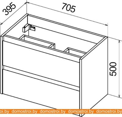 Тумба под умывальник BelBagno Kraft 39-700/390-2C-SO-PG (pietra grigio) фотография