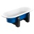 Стальная ванна BLB Duo Comfort Oval Woodline 180x80 синий металлик фотография