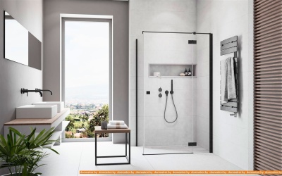 Душевой уголок Radaway Essenza New Black KDJ 100х90 правая фотография