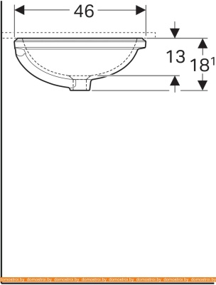 Умывальник Geberit VariForm 500.759.01.2 фотография