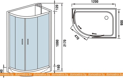 Душевая кабина WeltWasser WW500 Werra 1201 R фотография