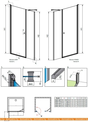 Душевая дверь Radaway Eos DWS 120 R фотография