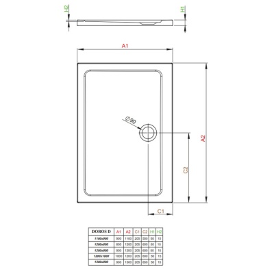 Акриловый поддон Radaway Doros Plus D 130x90x5 фотография