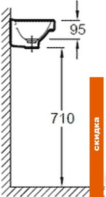 Умывальник Jacob Delafon Odeon Up 50x23 E4701R фотография