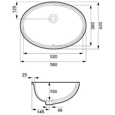 Умывальник Cersanit Eta 58 фотография