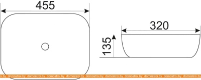 Умывальник CeramaLux D1333H020 фотография