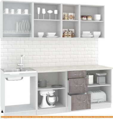 Кухня Кортекс-мебель Корнелия Лира 2.2м (зеленый/оникс/марсел) фотография