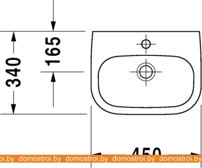 Умывальник Duravit D-Code 45x34 (07054500002) фотография