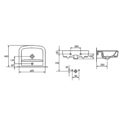 Умывальник Cersanit Pure 60 фотография