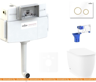 Унитаз Lavinia Boho Relfix Bell Pro 5 в 1 87551013 (белый/золотистый пластик) фотография