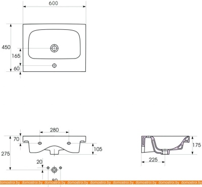 Умывальник Cersanit Moduo 60 UM-MOD60/1 фотография