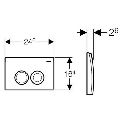 Кнопка для инсталляции Geberit Delta 21 115.125.21.1 фотография