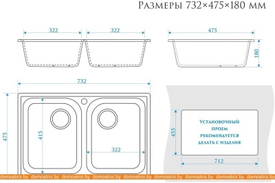Кухонная мойка Elmar M-10 (черный Q4) фотография