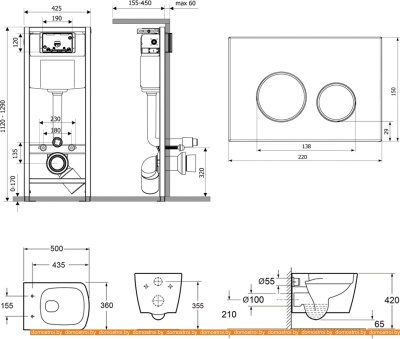 Унитаз Lavinia Boho Relfix Aveo Rimless 9 в 1 97020187 (матовый пластик) фотография