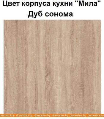 Кухня Интерлиния Мила 12x30 (серебристый-бетон-бискайская сосна) фотография