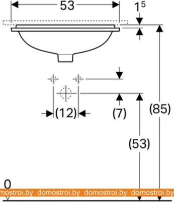 Умывальник Geberit VariForm 500.761.01.2 фотография
