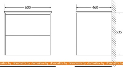 Тумба под умывальник BelBagno Pietra-600-2C-SO-PT (stone) фотография