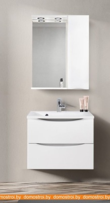 Шкаф с зеркалом BelBagno Marino-SPC-700/750-1A-BL-P-R (bianco lucido) фотография