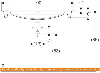 Умывальник Geberit Renova Plan 122200000 фотография