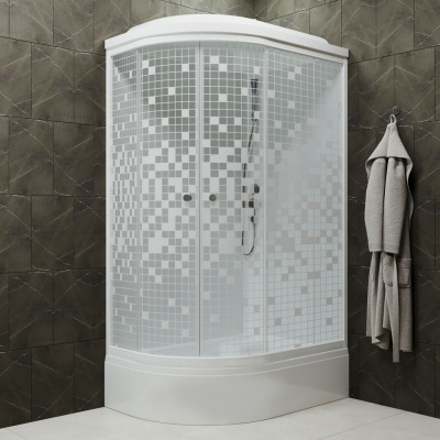 Душевая кабина Triton Коралл В3 ДН4 120x80 мозаика (правая) фотография