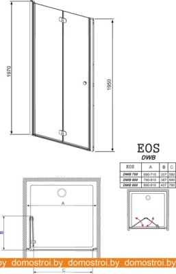 Душевая дверь Radaway Eos DWB 80 L (37813-01-01NL) фотография