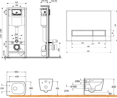 Унитаз Lavinia Boho Relfix Aveo Rimless 7 в 1 87040129 (белое стекло) фотография