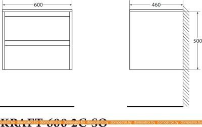 Тумба под умывальник BelBagno Kraft-600-2C-SO-PP (pino pasadena) фотография