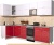 Кухня Интерлиния Мила Gloss 50-12x29 (белый/красный глянец) фотография