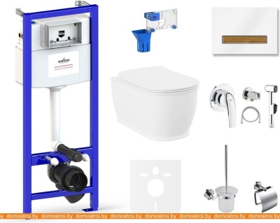 Унитаз Lavinia Boho Relfix Bell Pro Rimless 10 в 1 75110492 (белый стекло) фотография